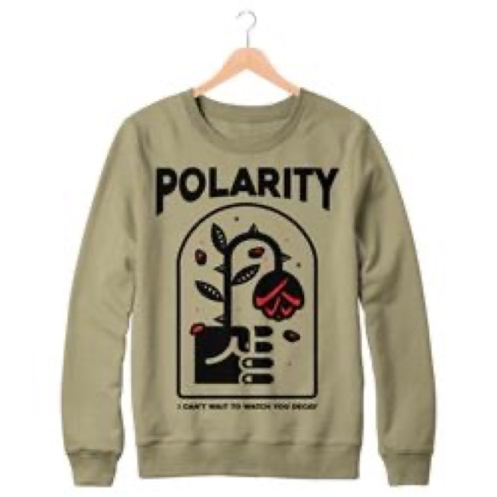 Beige Band Graphic Crewneck